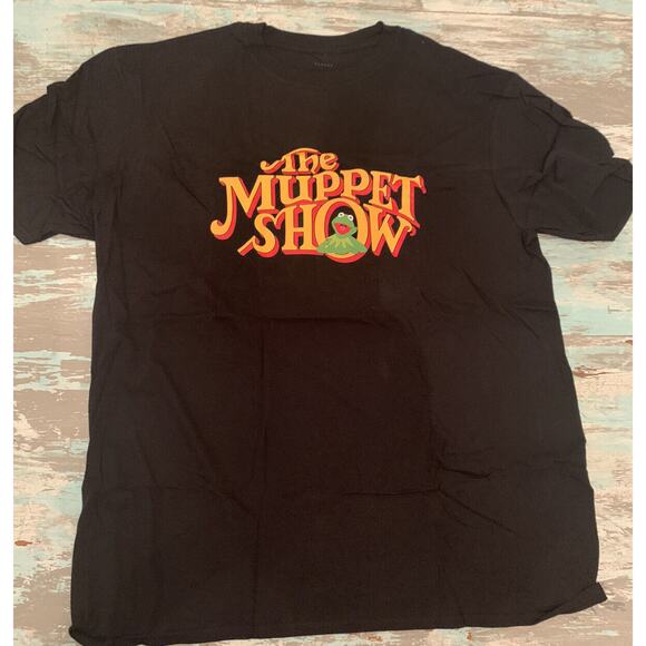 Small The Muppet Show Adult Unisex Tshirt New NWOT Black with Logo Kermit - Picture 3 of 4